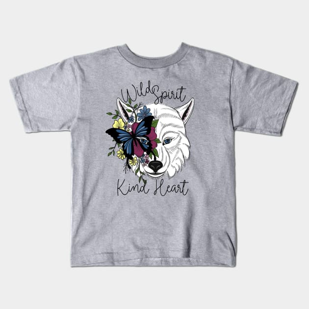 Wild Spirit ~ Kind Heart Kids T-Shirt by MonarchGraphics